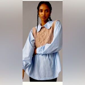 Anthropologie Maeve twofer sweater NWT Size XS